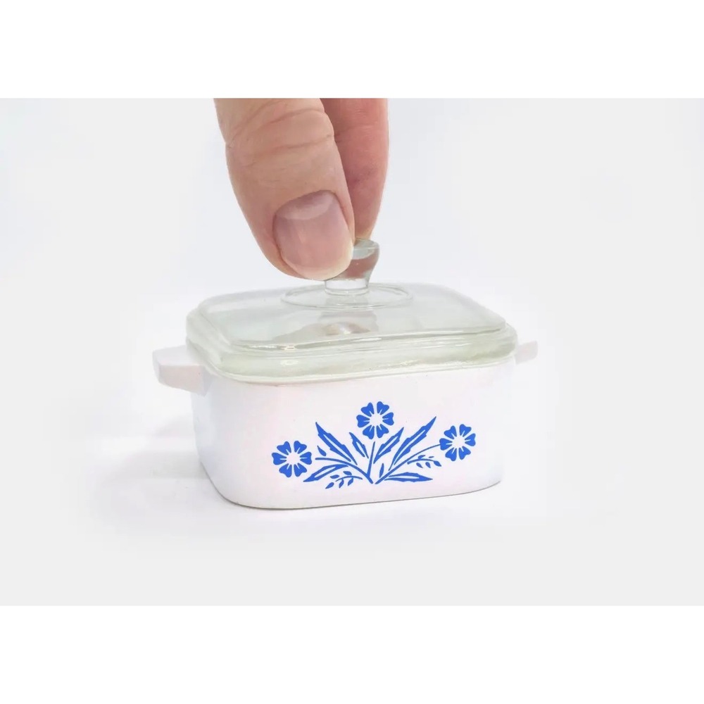 NIB Mini Style Resin Trinket Box Casserole Dish w/ Lid